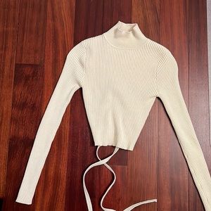 Zara Turtleneck With Open Crossed Back
